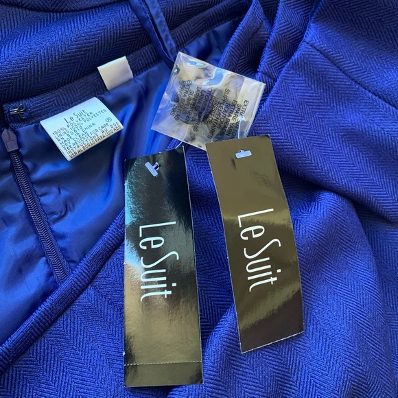 Le Suit Royal Blue Jacket and Skirt Set - Picture 7 of 7